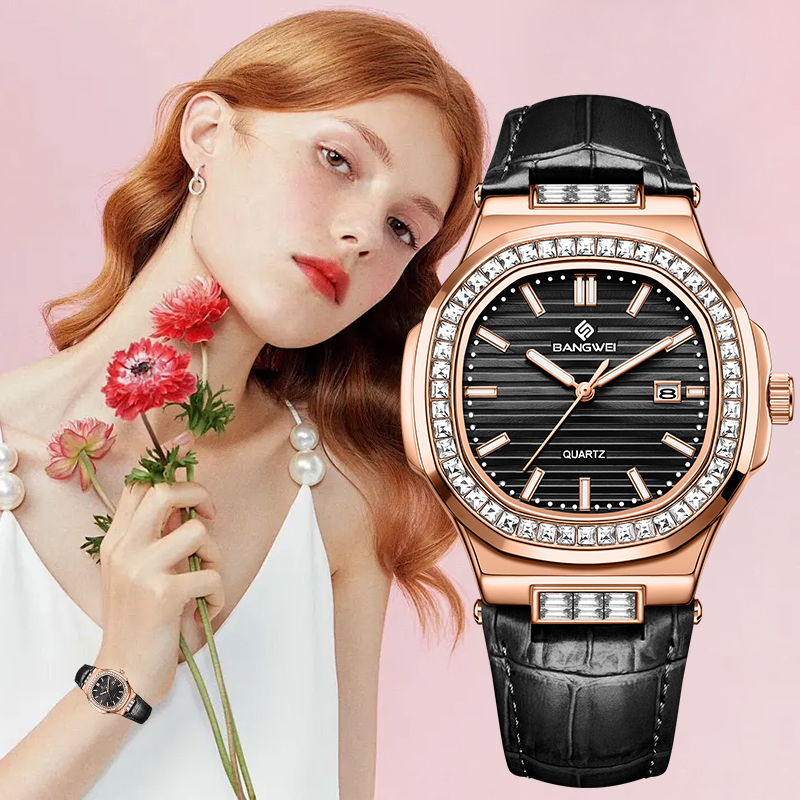 Women Fashion Simple - Relógio Feminino LIGE Bangwei Fashion Simples