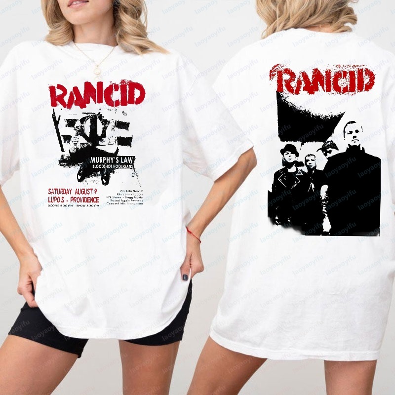 Women'S Fashion Edgy - Camiseta Unissex Estampada Dupla Face Rancid: