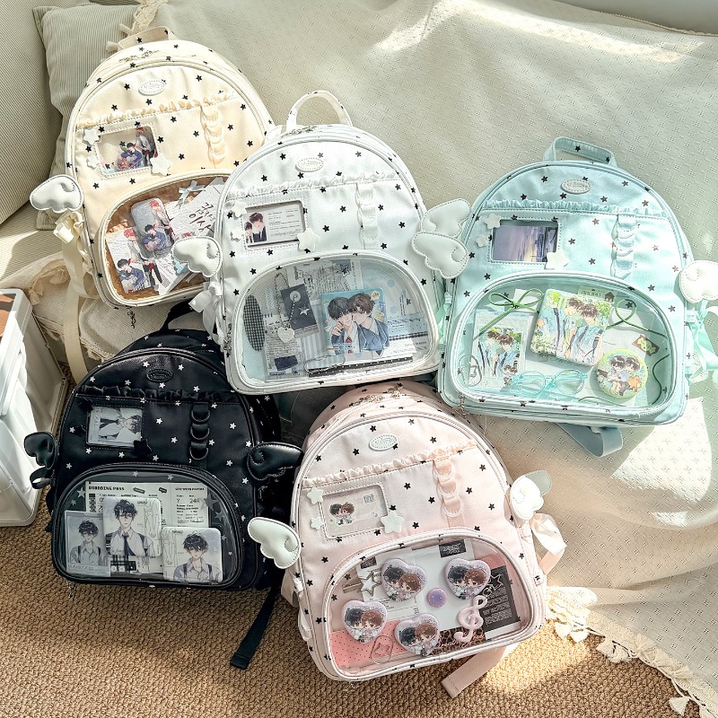 Women Fashion Japan - Mochila Feminina Transparente com Laço e