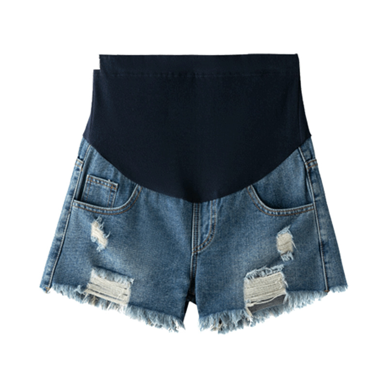 Mom Jeans Women - Shorts de Maternidade de Cintura Alta,
