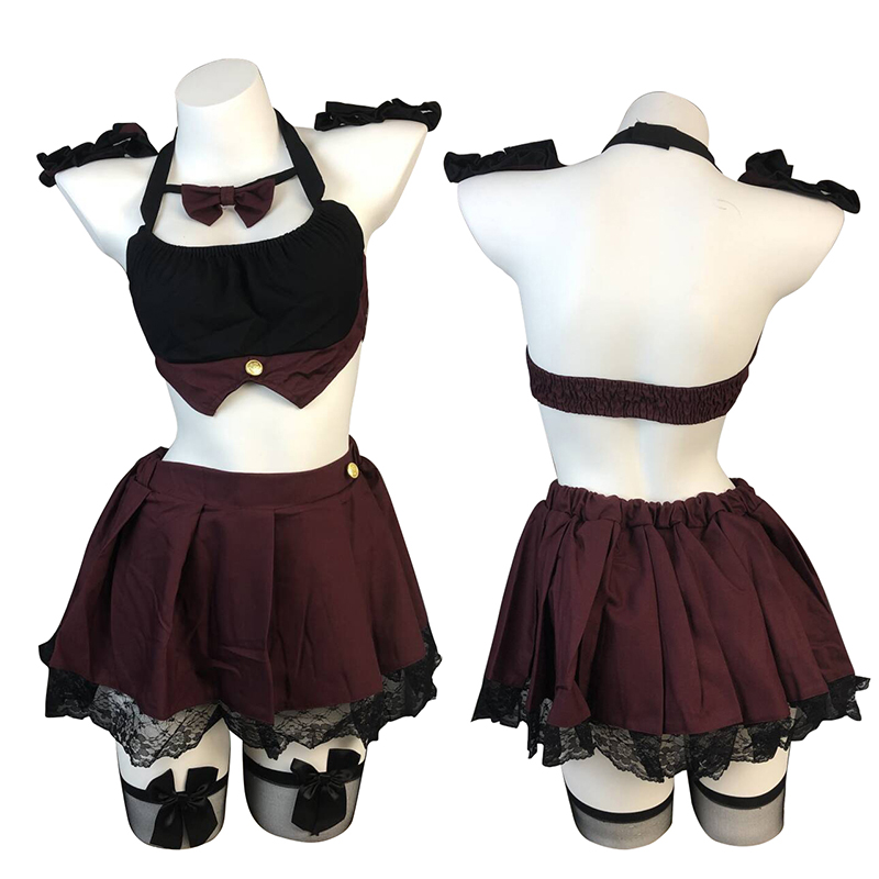 Pleated Skirt Women - Lingerie sexy de tamanho grande, estilo