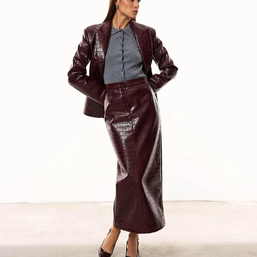 A-Line Skirt Midi - Conjunto de 2 Peças Feminino IG