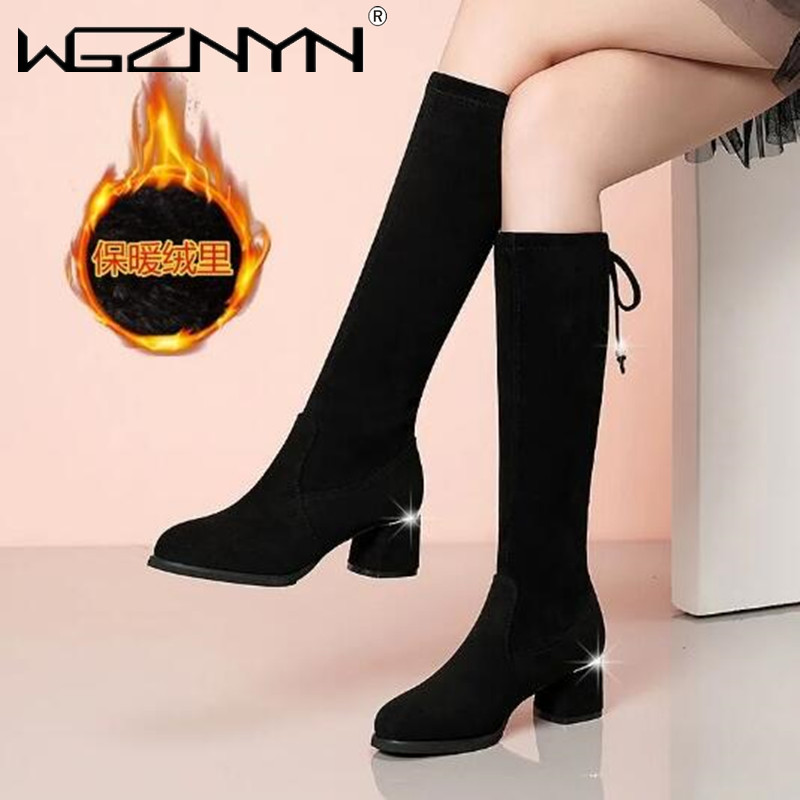 Women'S Fashion Boots 2025 - Mulheres outono inverno preto botas de