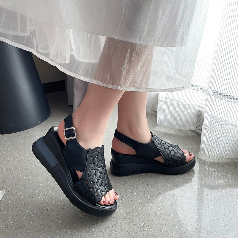 Women Fashion Korean - Sapatos Femininos Plataforma Anabela da Moda