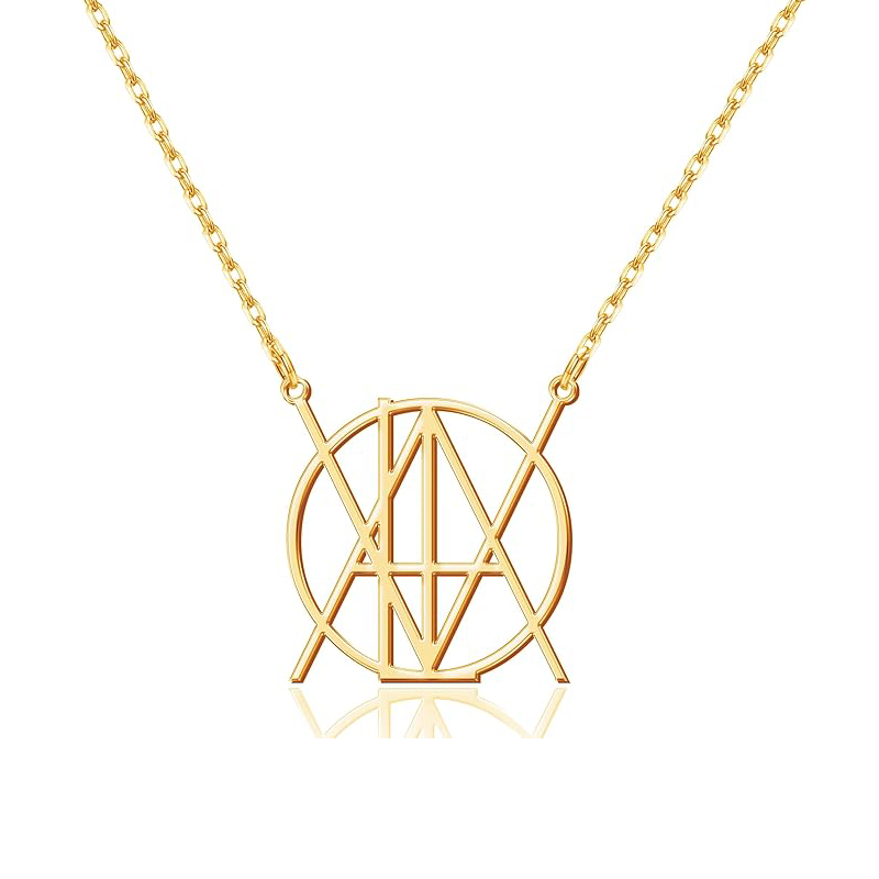 Women Fashion Logo Design - Colar com nome e logotipo personalizado,