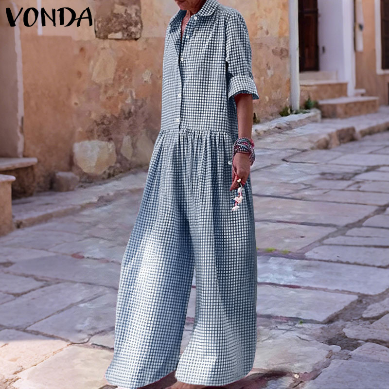 Women'S Fashion Overalls - Plus size 5xl vonda vintage macacões