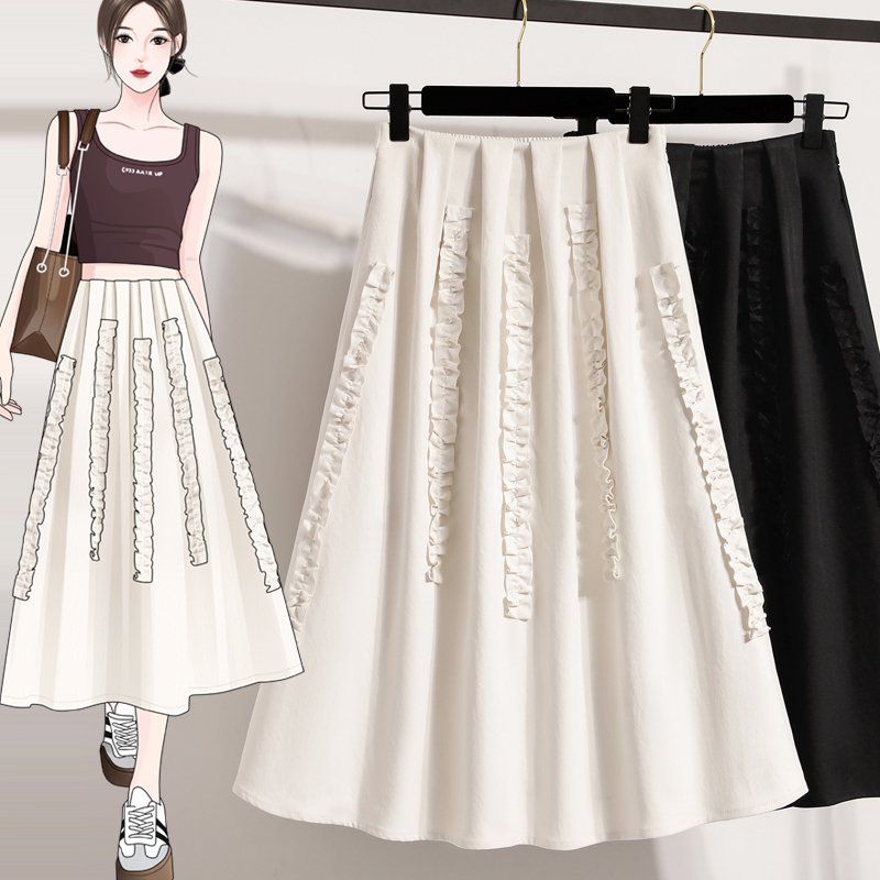 A-Line Skirt Midi - Saia Midi Feminina Plus Size Nova