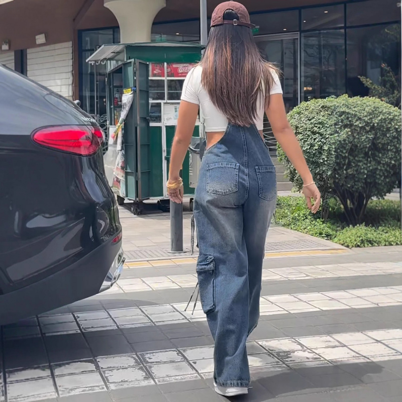Macacão Jeans Feminino Casual  - Women'S Fashion Overalls avaliação e preço