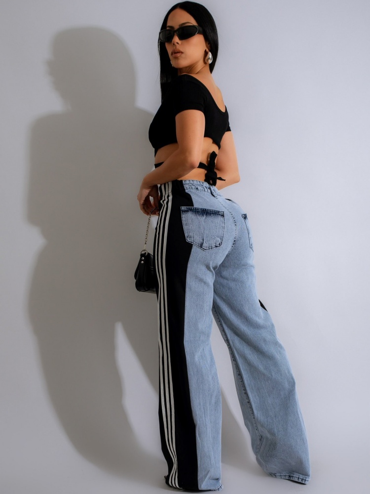 Jrry casual feminino listrado  - Mom Jeans Women avaliação e preço