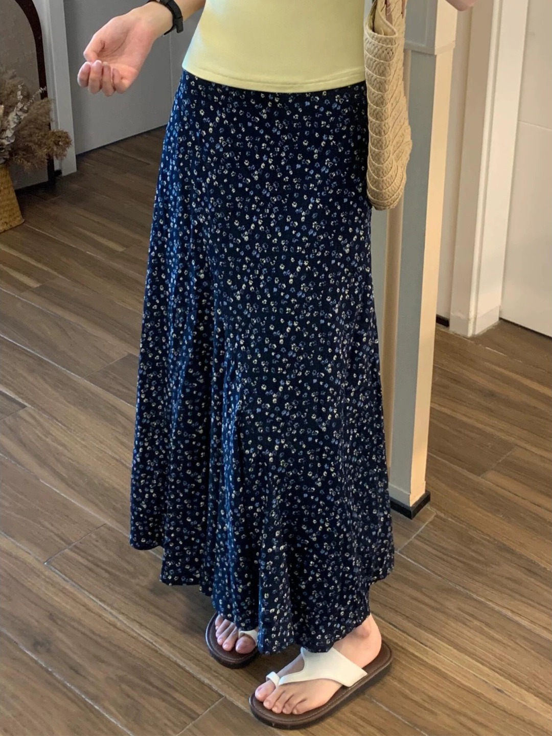 Saia Midi Plus Size com Estamp - A-Line Skirt Midi avaliação e preço