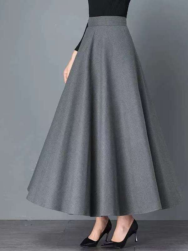 Saia Midi Elegante Preta em A  - A-Line Skirt Midi avaliação e preço