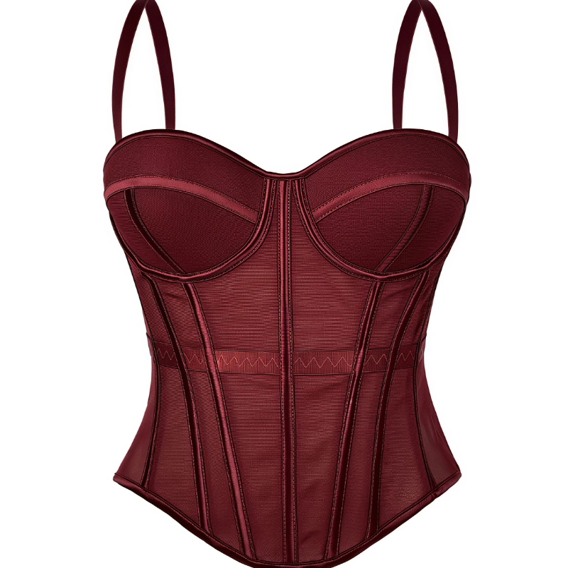 Top feminino com barbatanas, e - Corset Top Boned avaliação e preço