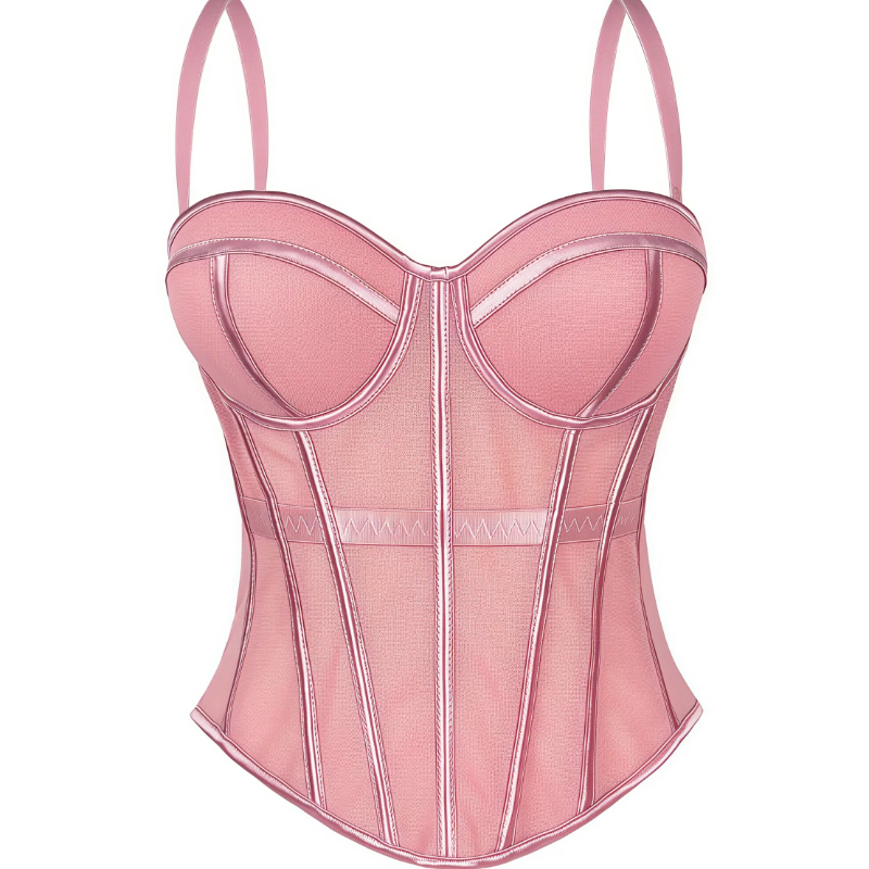 Top feminino com barbatanas, e - Corset Top Boned avaliação e preço