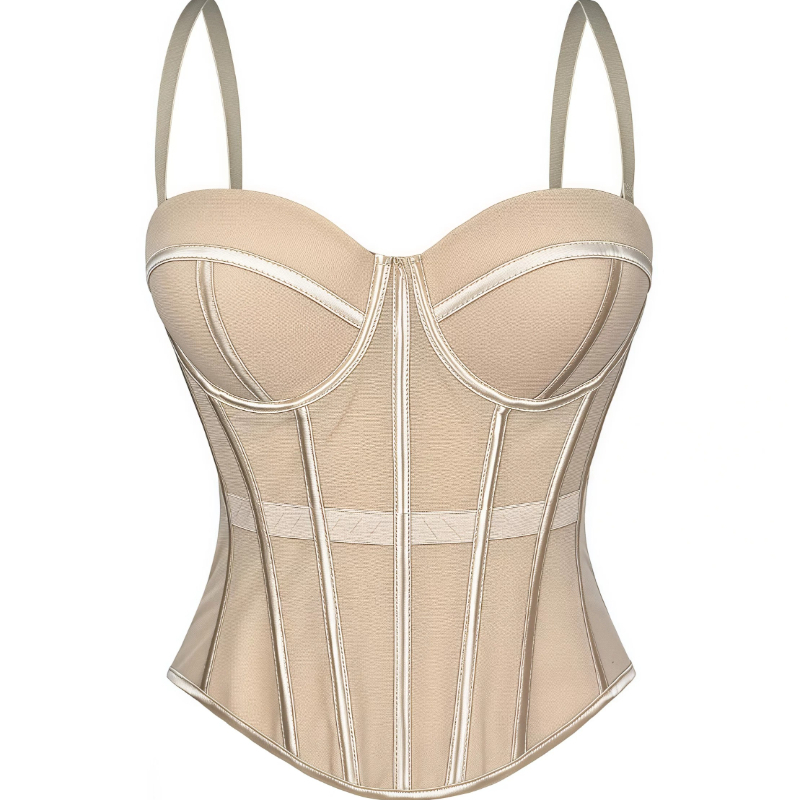 Top feminino com barbatanas, e - Corset Top Boned avaliação e preço