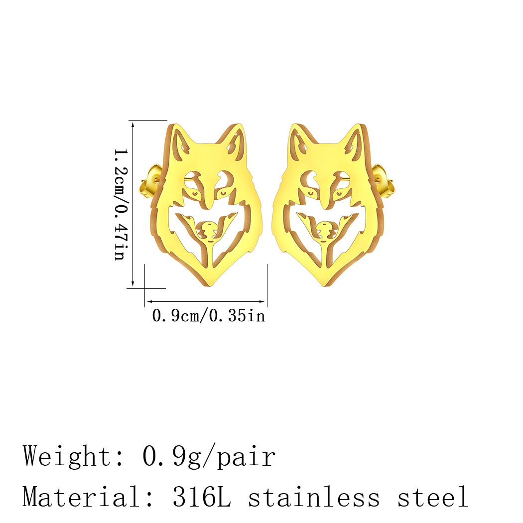 Brincos Wolf Head para homens  - Women Fashion Png avaliação e preço