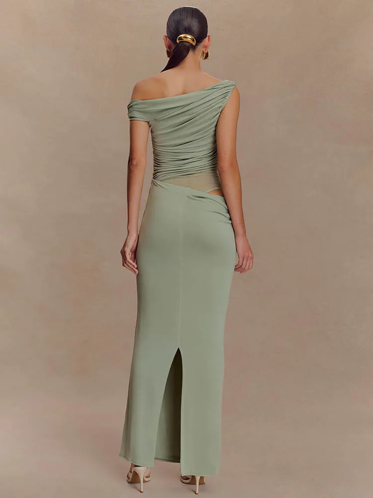 Um ombro slinky sexy maxi vest - Women'S Fashion In 1920 avaliação e preço