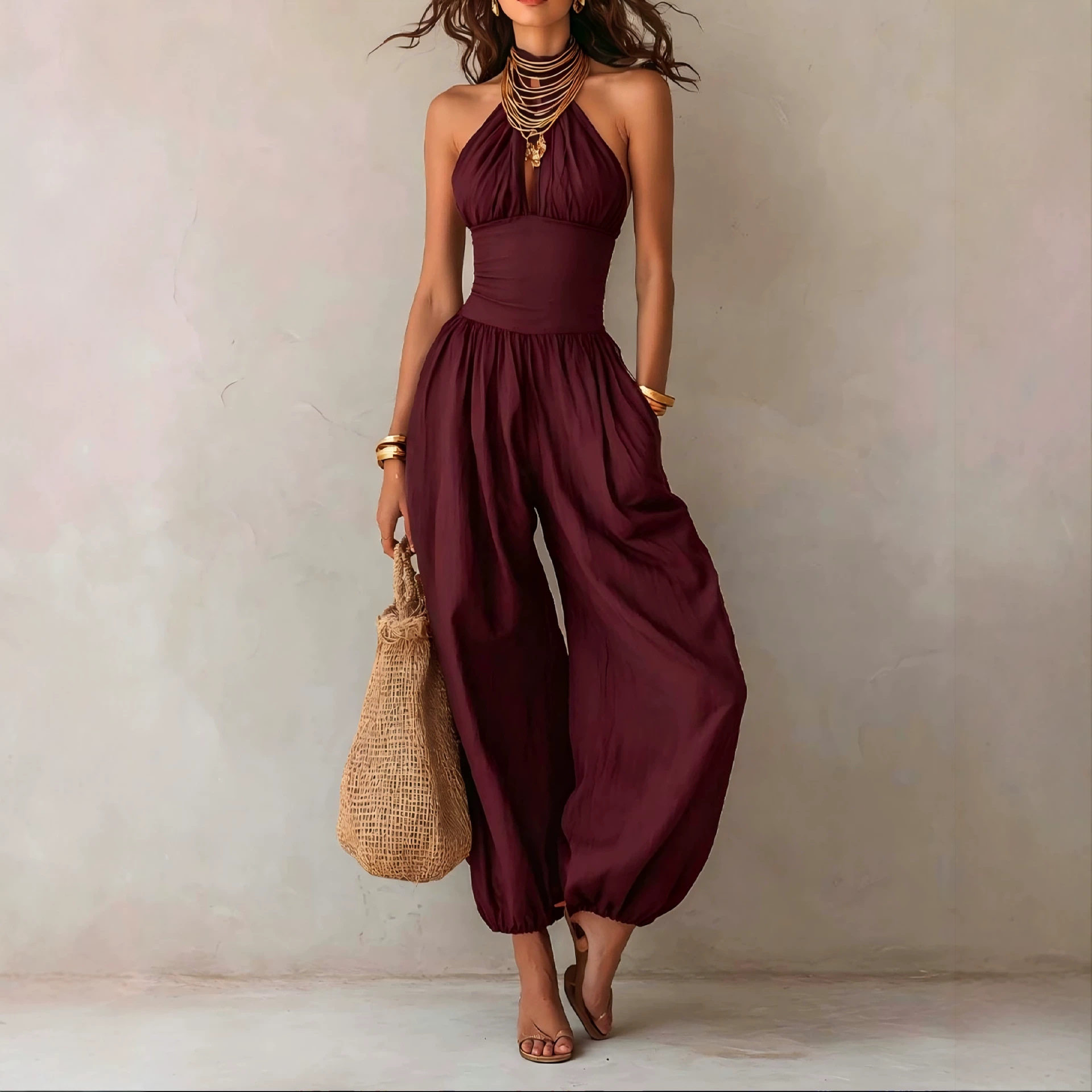 Macacão Feminino Slim com Deco - Women'S Fashion Overalls avaliação e preço