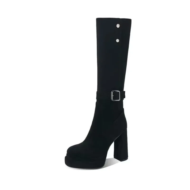Mulheres plataforma grossa sal - Women'S Fashion Boots 2025 avaliação e preço