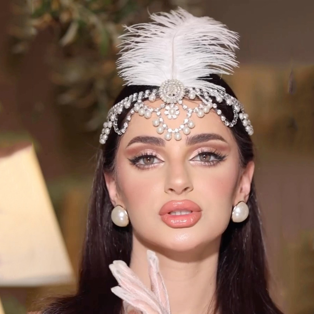 Tiara Vintage Branca com Penas - Women'S Fashion In 1920 avaliação e preço