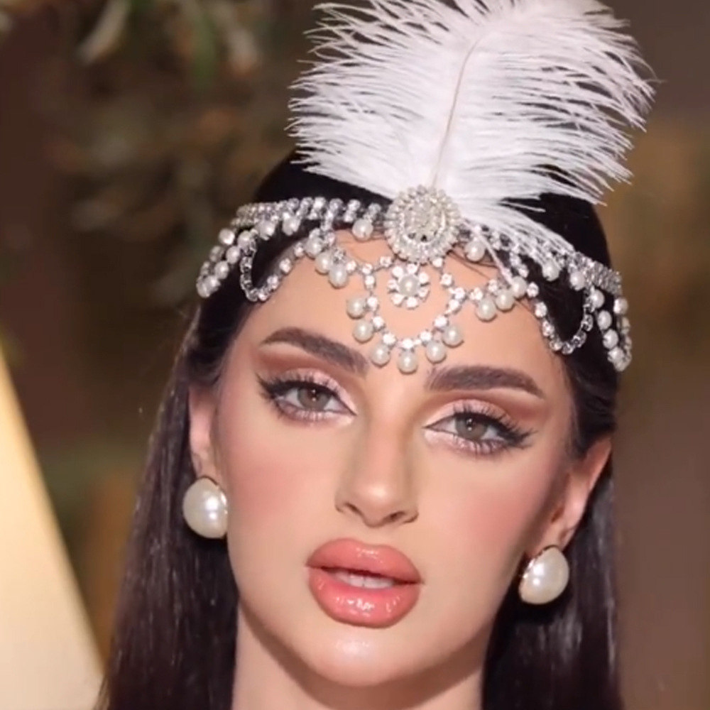 Tiara Vintage Branca com Penas - Women'S Fashion In 1920 avaliação e preço