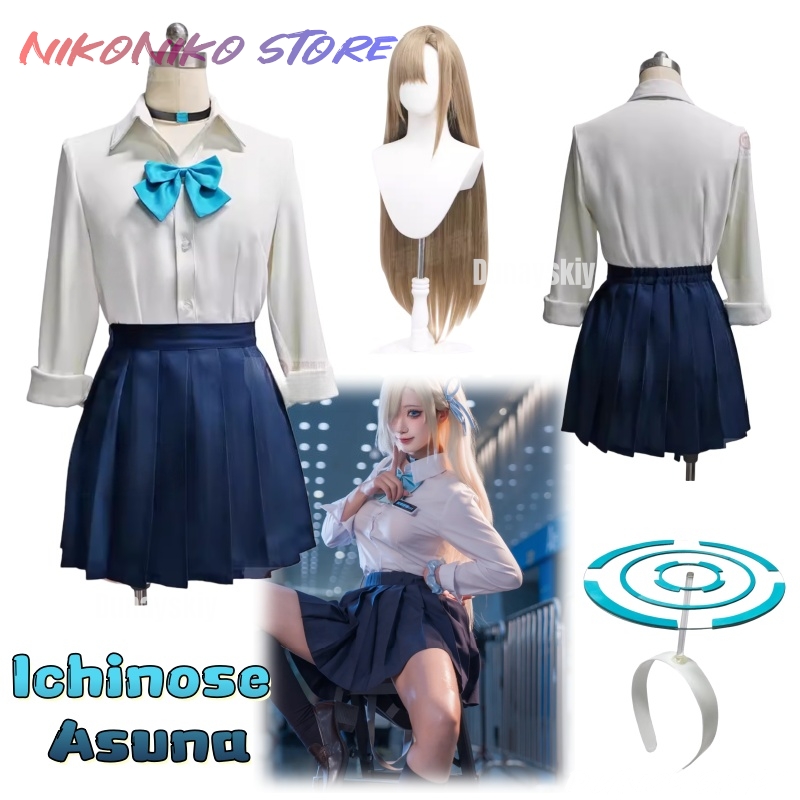 Fantasia Cosplay Ichinose Asun - Pleated Skirt Women avaliação e preço