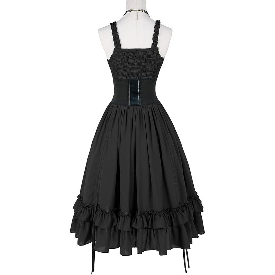 Vestido Gótico Feminino com Co - Corset Top Boned avaliação e preço