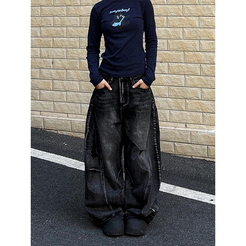 Zhizou feminino tomboy escuro  - Mom Jeans Women avaliação e preço