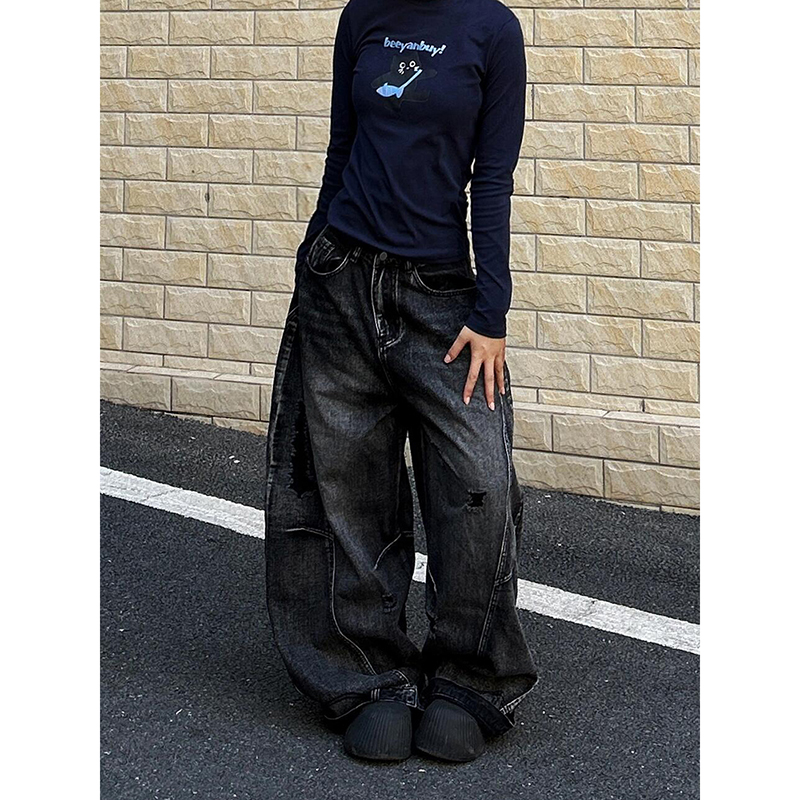 Zhizou feminino tomboy escuro  - Mom Jeans Women avaliação e preço