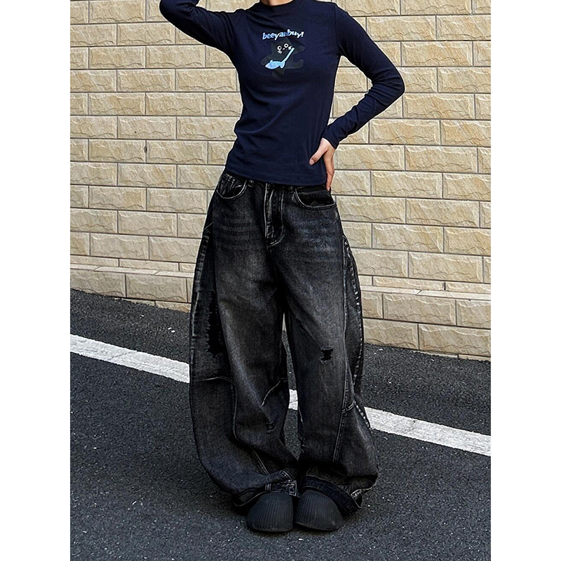 Zhizou feminino tomboy escuro  - Mom Jeans Women avaliação e preço
