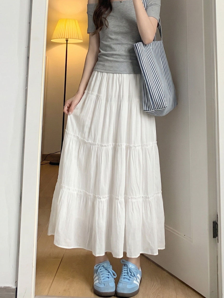 Saia Midi Preta Feminina Plus  - A-Line Skirt Midi avaliação e preço