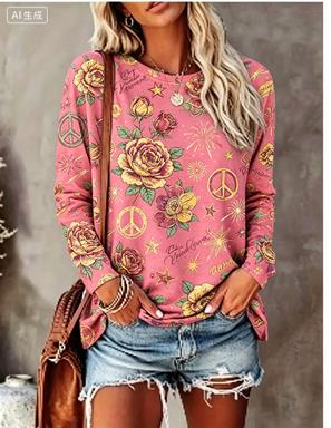 Camiseta Feminina de Manga Lon - Women Fashion Styles avaliação e preço