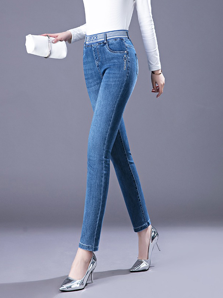 Jeans lápis grosso feminino, c - Mom Jeans Women avaliação e preço