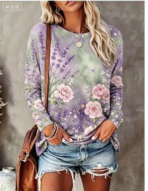 Camiseta Feminina de Manga Lon - Women Fashion Styles avaliação e preço
