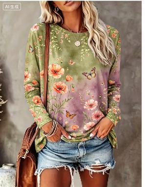 Camiseta Feminina de Manga Lon - Women Fashion Styles avaliação e preço