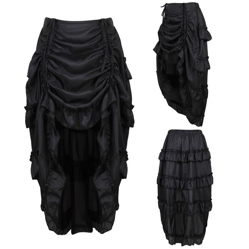 Saia Feminina Steampunk Gótica - Pleated Skirt Women avaliação e preço