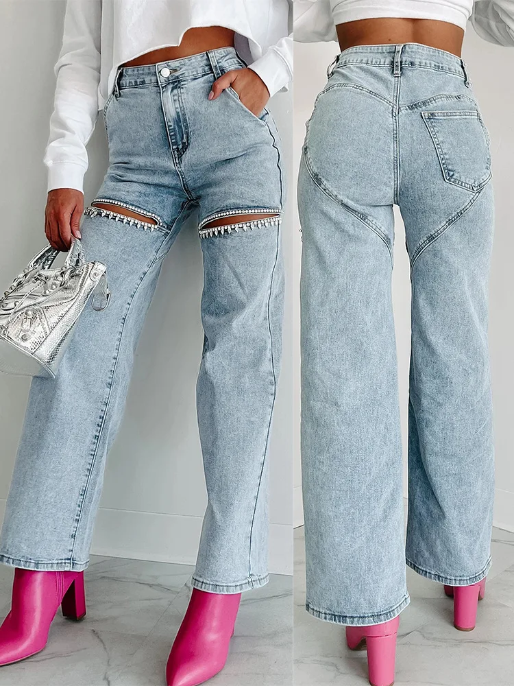 Moda feminina denim calças de  - Mom Jeans Women avaliação e preço