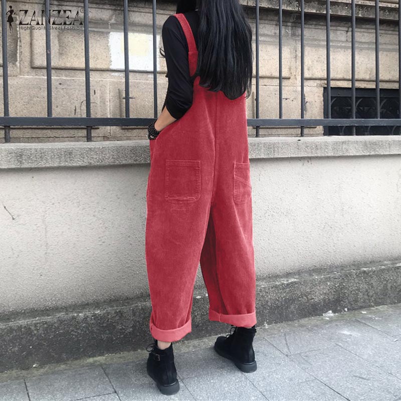 Macacão Feminino de Veludo Cot - Women'S Fashion Overalls avaliação e preço