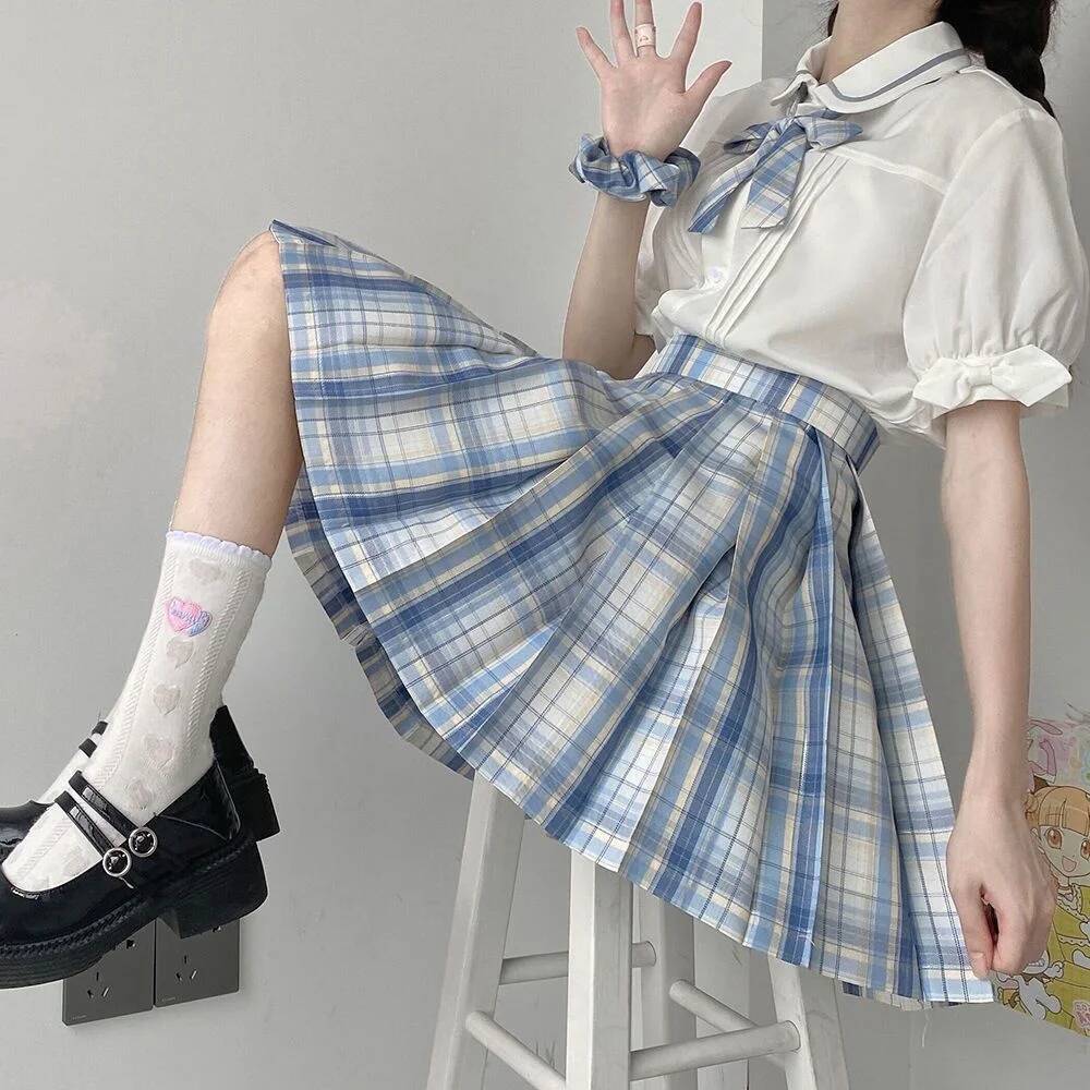 Mulheres jk mini saias japonês - Pleated Skirt Women avaliação e preço
