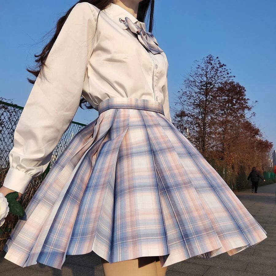Mulheres jk mini saias japonês - Pleated Skirt Women avaliação e preço