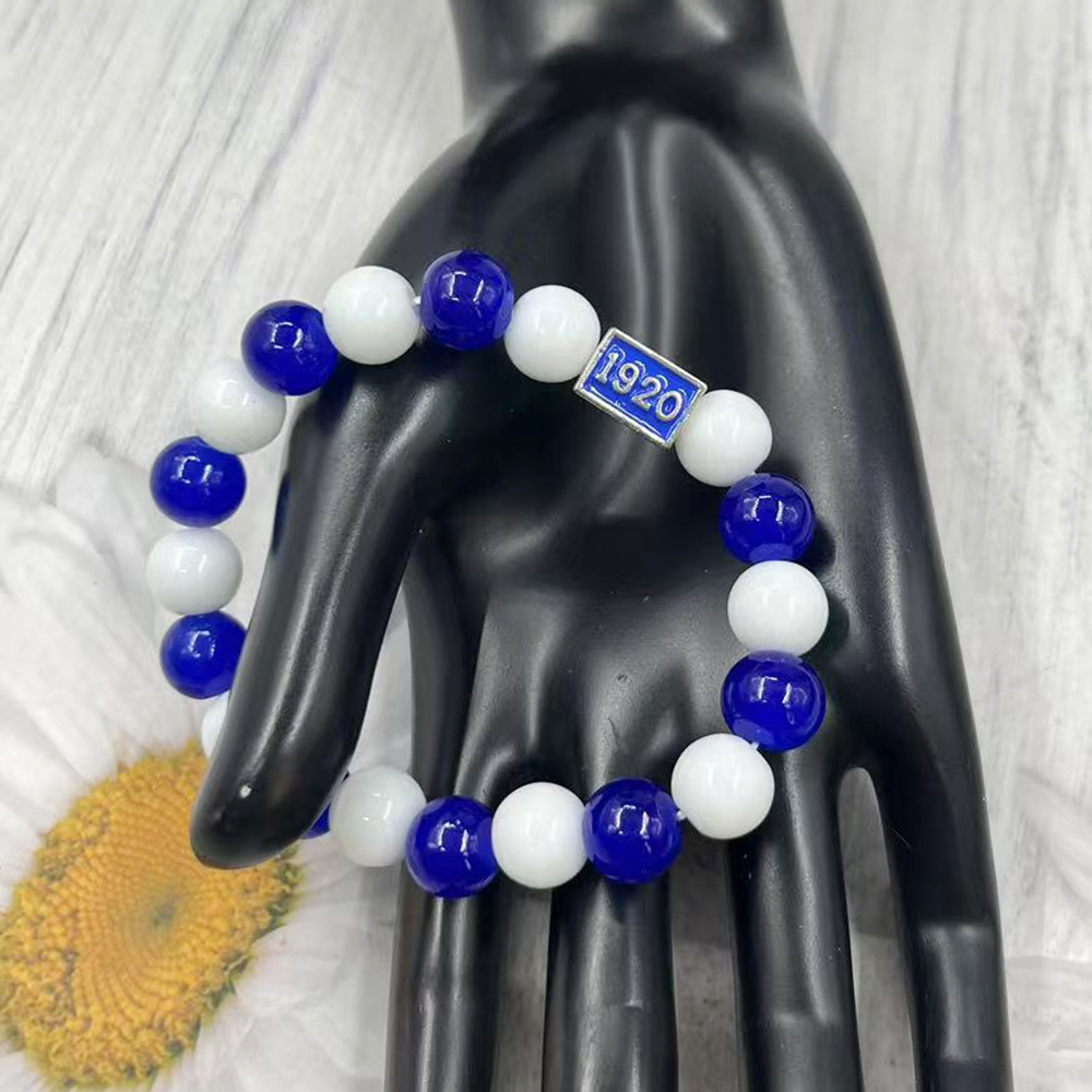 Pulseira de Contas de Vidro Az - Women'S Fashion In 1920 avaliação e preço