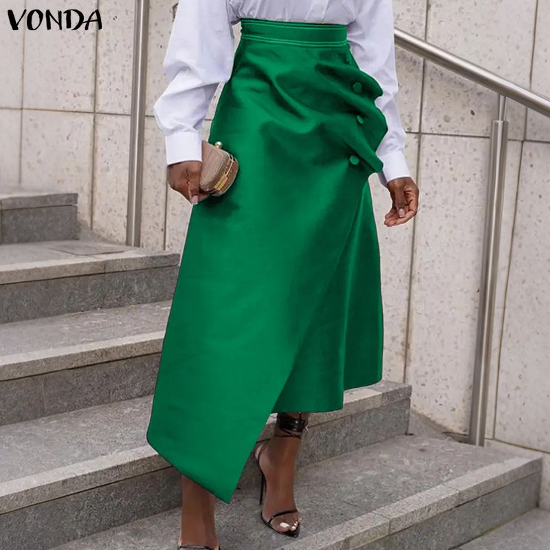Vonda plus size 5xl elegante f - A-Line Skirt Midi avaliação e preço