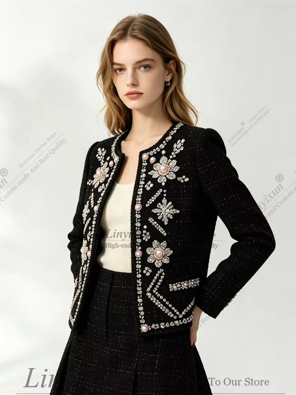 Blazer Elegante Feminino com F - Pleated Skirt Women avaliação e preço