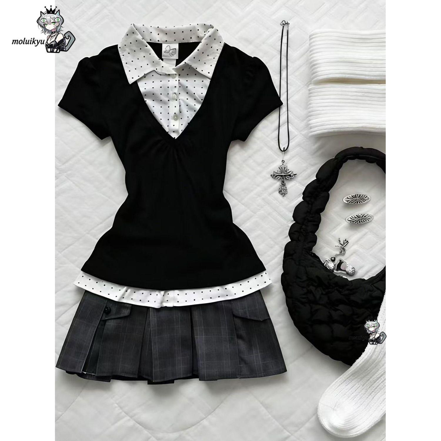 Conjunto Feminino Y2K Preppy d - Pleated Skirt Women avaliação e preço