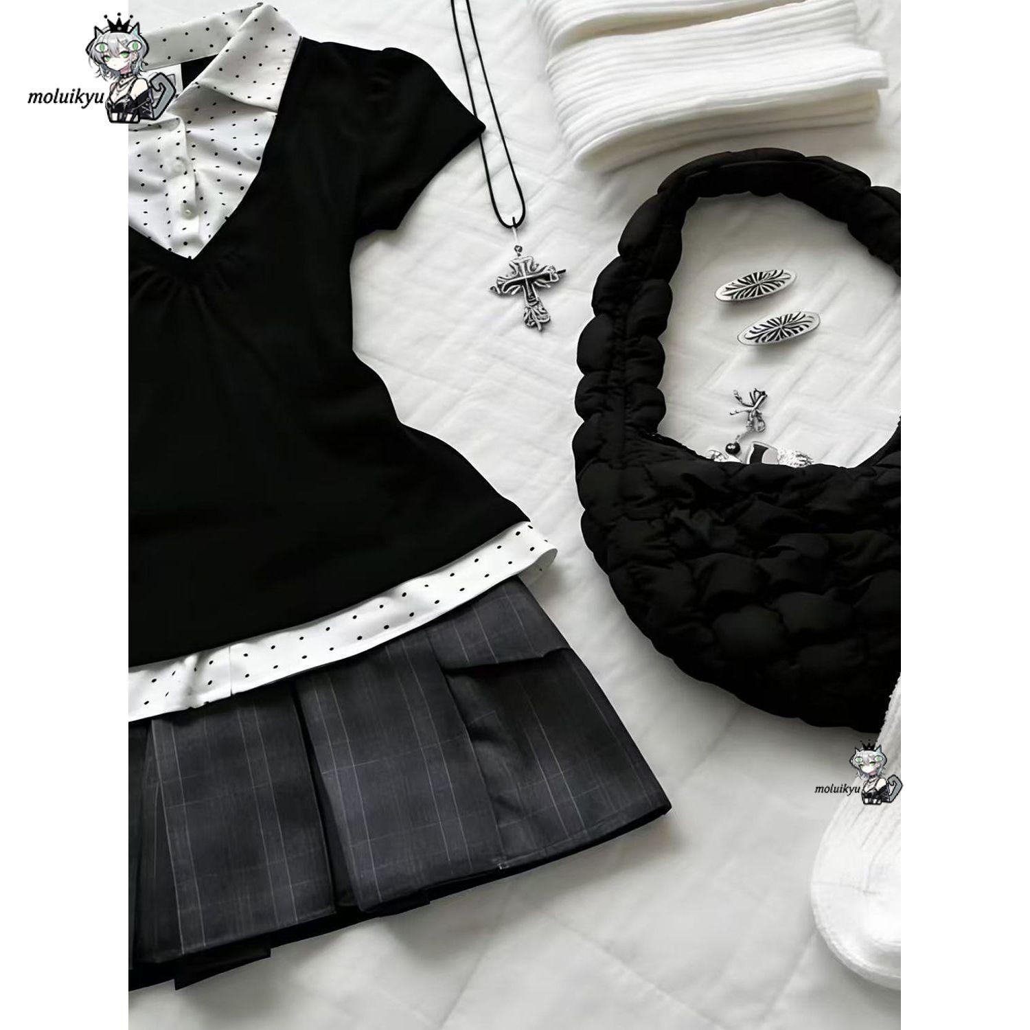 Conjunto Feminino Y2K Preppy d - Pleated Skirt Women avaliação e preço